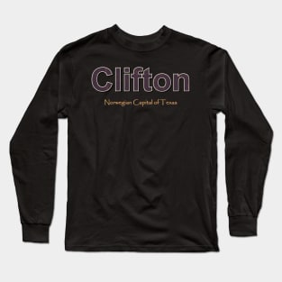 Clifton Grunge Text Long Sleeve T-Shirt